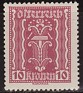 Austria - 1922 - Símbolos - 10 K - Violeta - Austria, Symbols - Scott 257 - 0